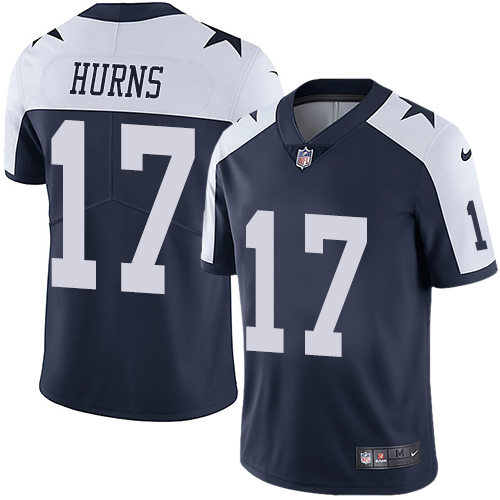 Nike Cowboys #17 Allen Hurns Navy Blue Thanksgiving Men's Stitched NFL Vapor Untouchable Limited Throwback Jersey